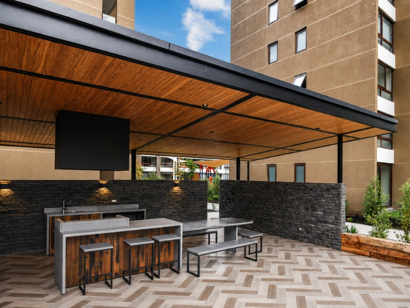 Quinchos en condominio Plaza Piedra, Huechuraba