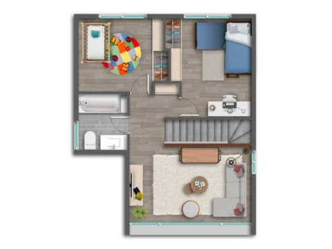 Planta 2do piso Modelo A — Las Loicas
