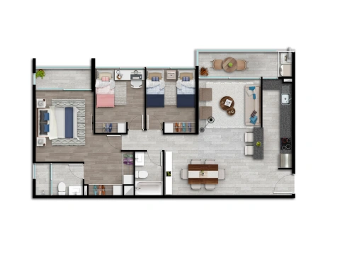 Planta 2 Depto Ai — Plaza Piedra