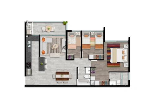 Planta 2 Depto Ai1 — Plaza Piedra