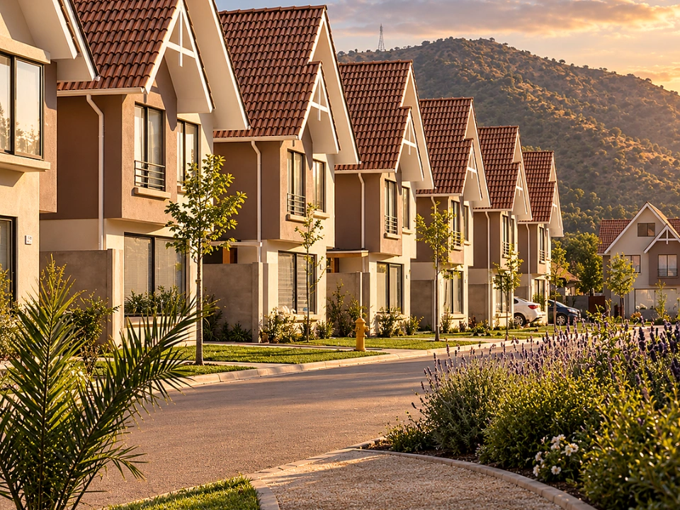 Condominio Plaza Verde de Huechuraba II — Casas y áreas comunes en Huechuraba