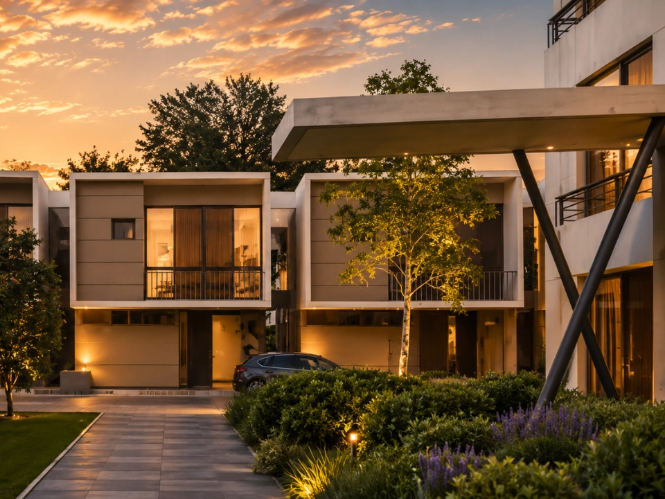 Plaza el Roble Town House — Living interior en Huechuraba