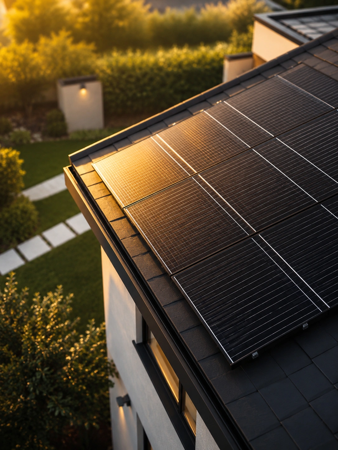 Paneles solares instalados en casas Las Loicas Chicureo